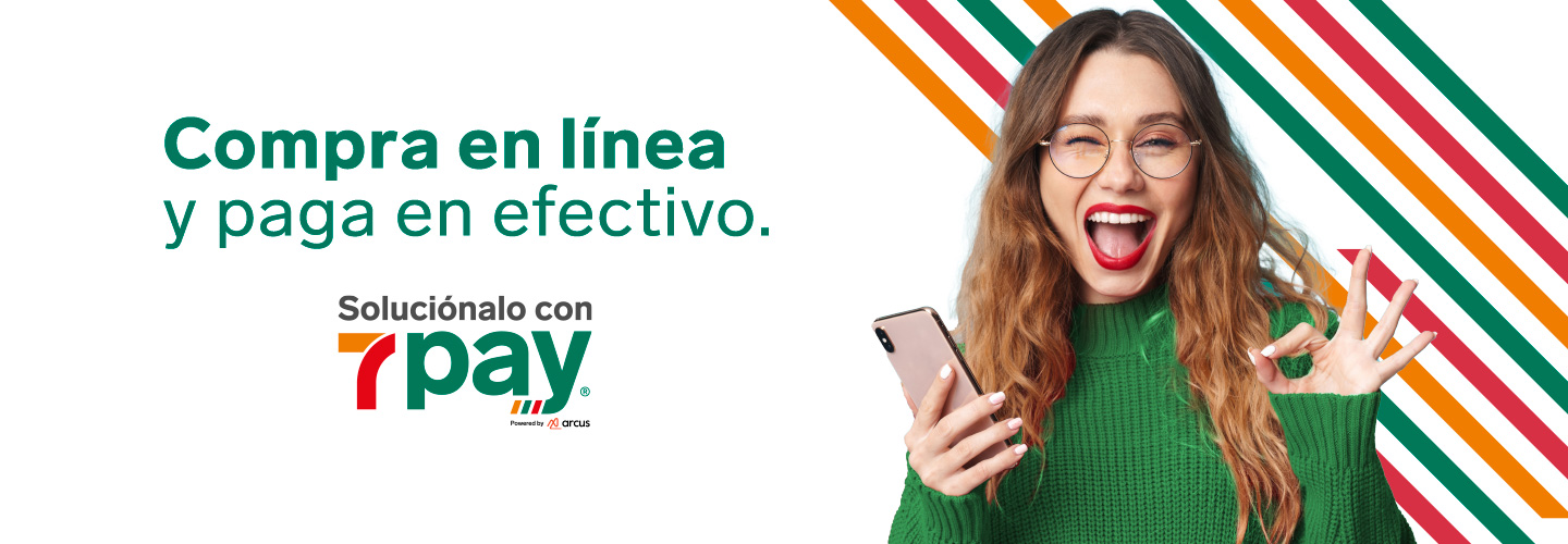 Compra en línea y paga con efectivo en 7-Eleven con 7Pay.